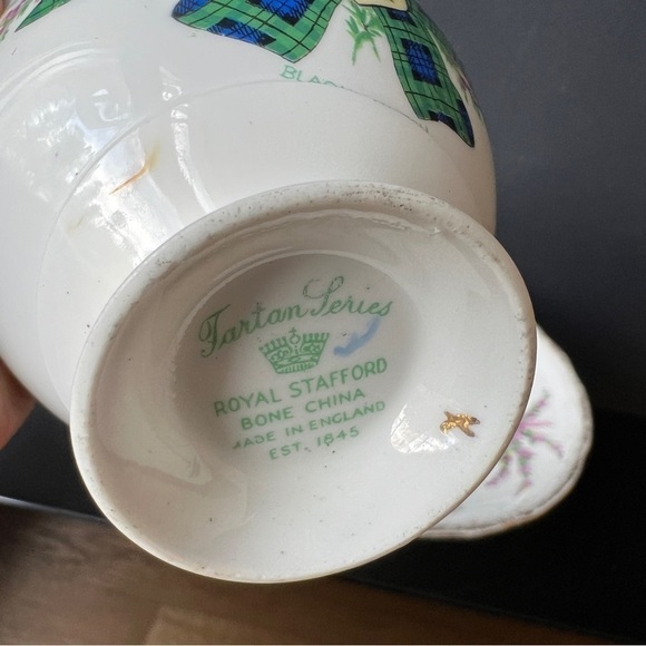 Black Watch Tartan Teacup Saucer 48th Highlanders Saucer Nemo Me Impune Lacessit - Picture 7 of 9